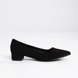 LADIES CIARRA BLACK BLOCK HEEL COURT