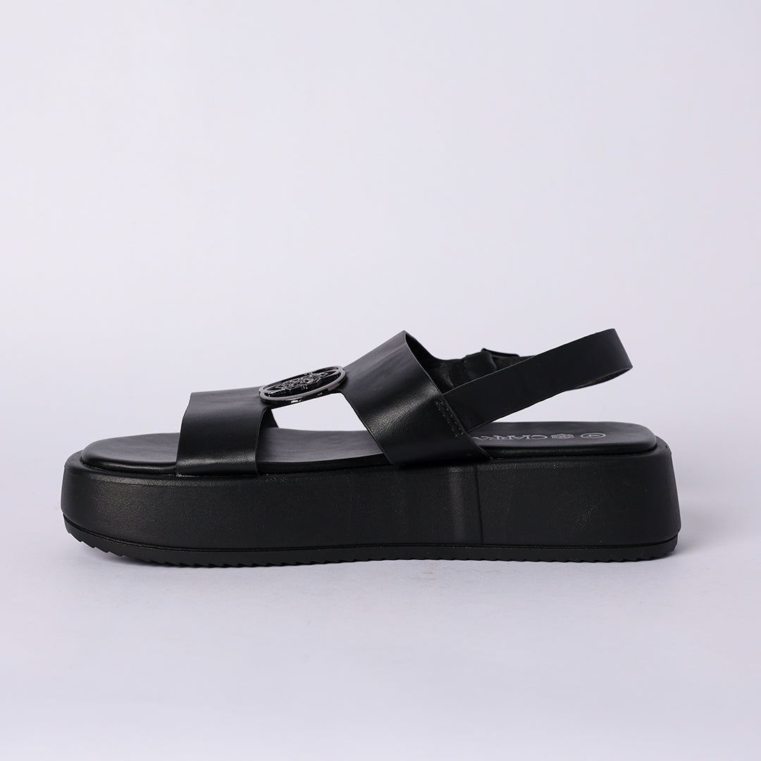 LADIES CIARRA BLACK PLATFORM SANDAL (CIARRA TRIM)