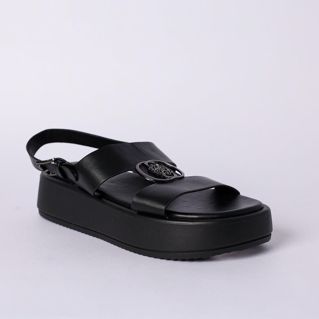 LADIES CIARRA BLACK PLATFORM SANDAL (CIARRA TRIM)