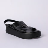 LADIES CIARRA BLACK PLATFORM SANDAL (CIARRA TRIM)
