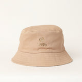 LADIES CIARRA BROWN MONOGRAM REVERSIBLE BUCKET HAT