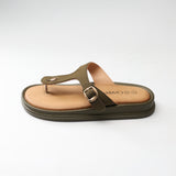 Ladies Ciarra Olive Platform Thong Sandal