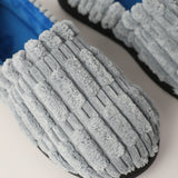 CHARCOAL GREY CLOSED TOE BEDROOM SLIPPER (COMFORT OUTSOLE, QUILT FABRICATION)