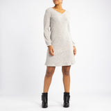 ALORA LADIES GREY BUBBLE SLEEVE DRESS