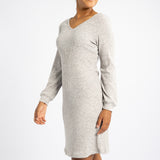 ALORA LADIES GREY BUBBLE SLEEVE DRESS