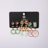 LADIES CIARRA GOLD 6 PACK EARRING SET (HOOP, STUD, PEARL DETAIL)