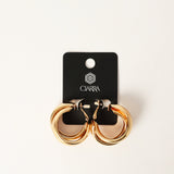LADIES CIARRA GOLD CHUNKY CROISSANT EARRINGS