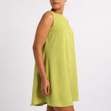 LADIES ALORA CHARTRUSE STRAPPY DRESS