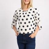 ALORA LADIES POLKADOT TOP