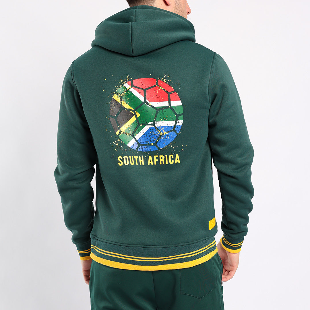 GREEN VOLLEY HOODED PRINTED SWEATER (SOUTH AFRICA)