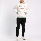 WHITE VOLLEY HOODED PRINTED SWEATER(PORTUGAL)