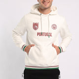WHITE VOLLEY HOODED PRINTED SWEATER(PORTUGAL)