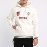 WHITE VOLLEY HOODED PRINTED SWEATER(PORTUGAL)