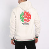WHITE VOLLEY HOODED PRINTED SWEATER(PORTUGAL)
