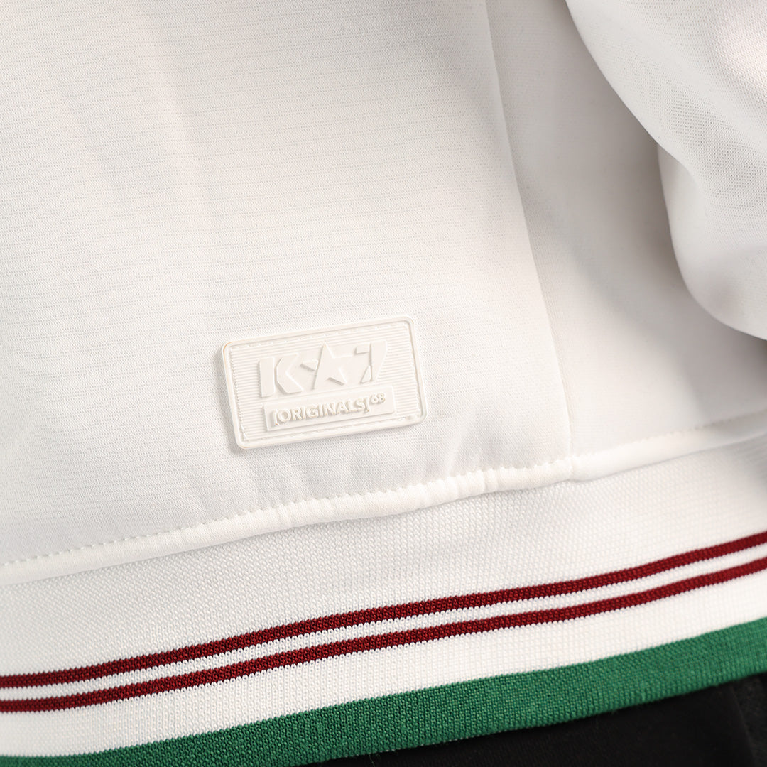 WHITE VOLLEY HOODED PRINTED SWEATER(PORTUGAL)