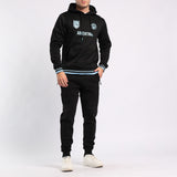 BLACK VOLLEY HOODED PRINTED SWEATER (ARGENTINA)