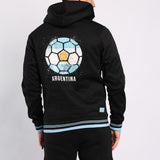 BLACK VOLLEY HOODED PRINTED SWEATER (ARGENTINA)