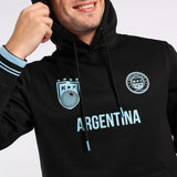 BLACK VOLLEY HOODED PRINTED SWEATER (ARGENTINA)