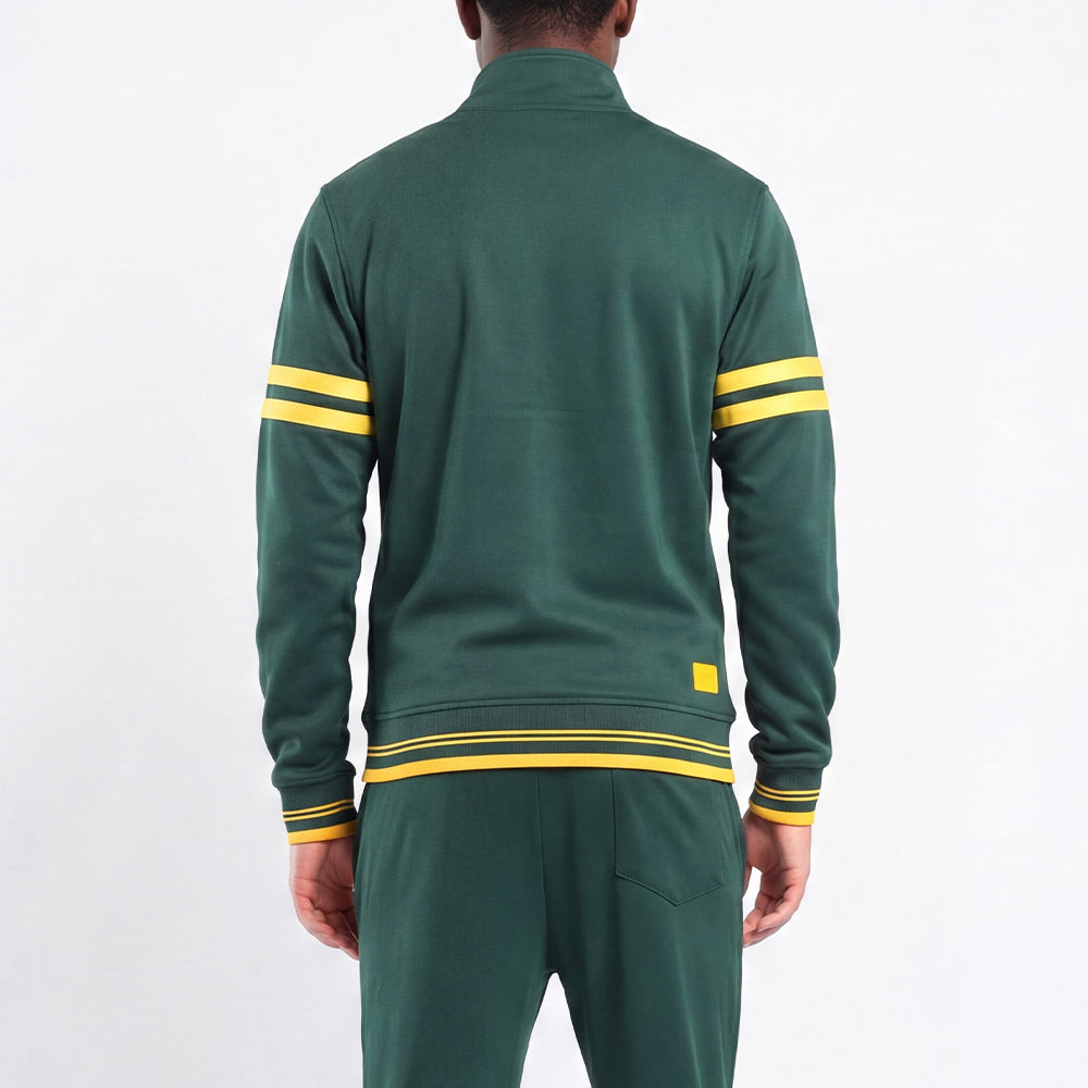 GREEN FORMATION PRINTED 1/4 ZIP SWEATER (SOUTH AFRICA)