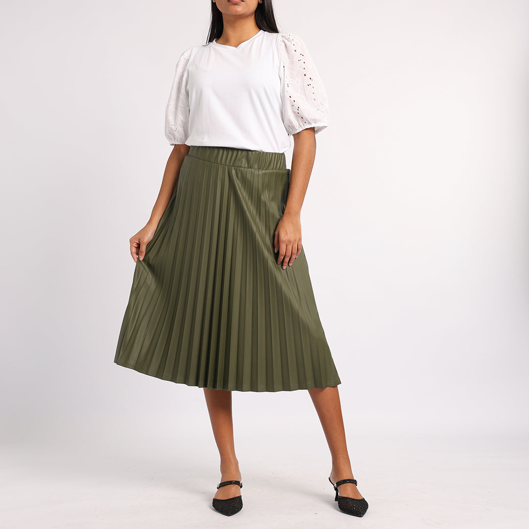 WHITE PUFFER SLEEVE TOP