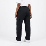 BLACK WIDE LEG CARGO FLEECE PANT