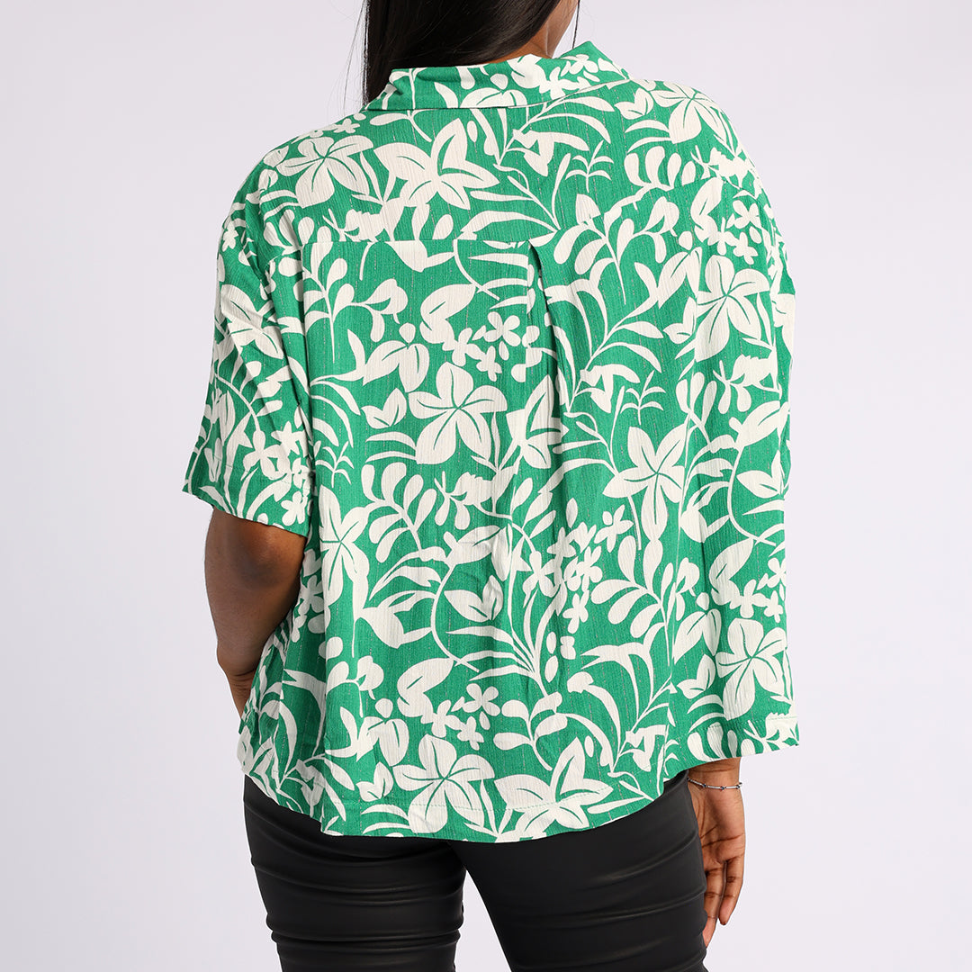 GREEN FLORAL SHIRT