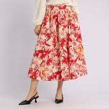 PINK FLORAL SKIRT