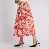 PINK FLORAL SKIRT