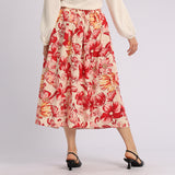 PINK FLORAL SKIRT