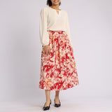 PINK FLORAL SKIRT