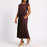 CHOC PLEATED DRESS