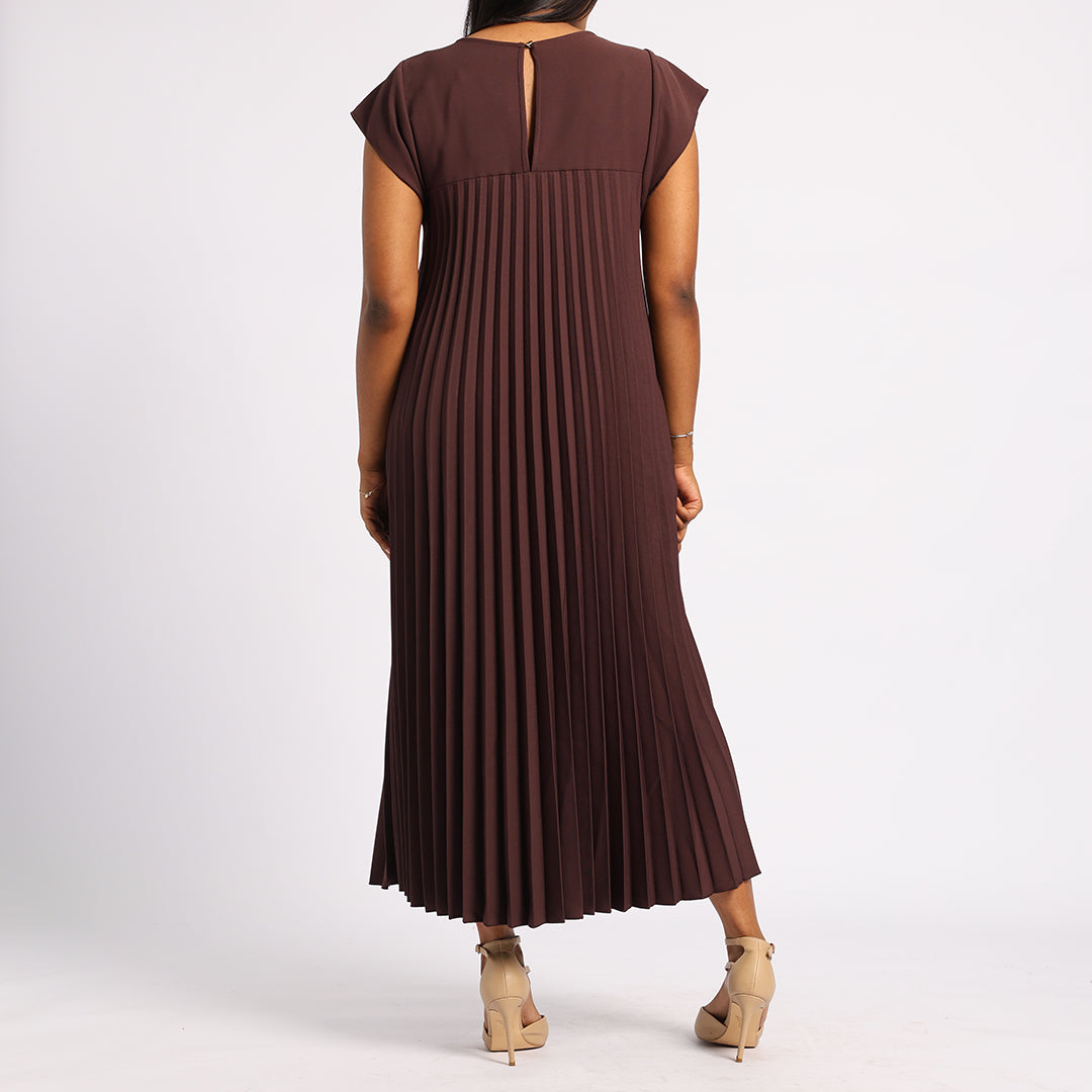 CHOC PLEATED DRESS