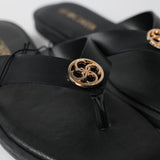 LADIES CIARRA BLACK THONG SANDAL (CIARRA TRIM)