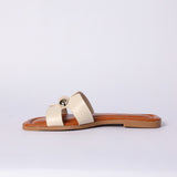 LADIES NOVA BONE PUSH IN SANDAL (OVAL TRIM