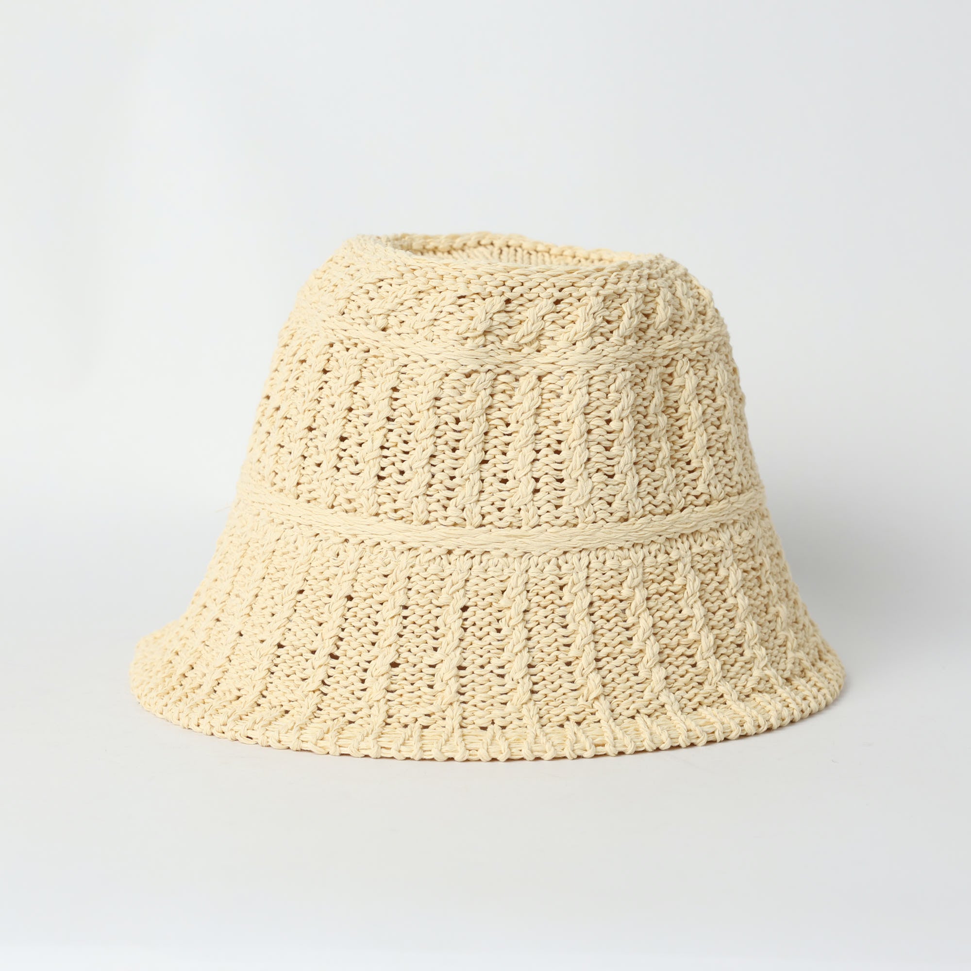 LADIES NOVA NATURAL STRAW SUN HAT (STONE TRIM
