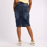 Blue Cargo Skirt
