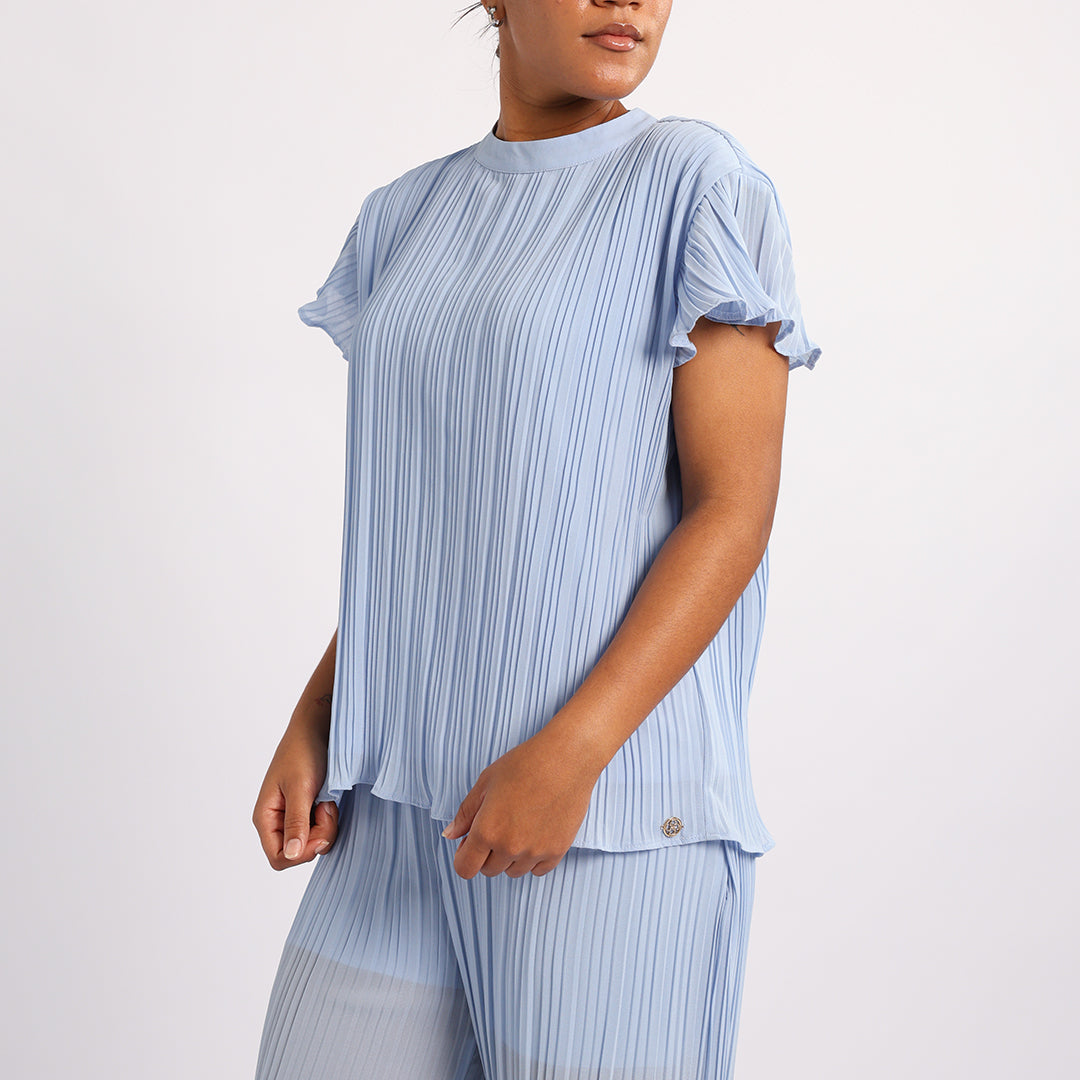 PALE BLUE BLOUSE