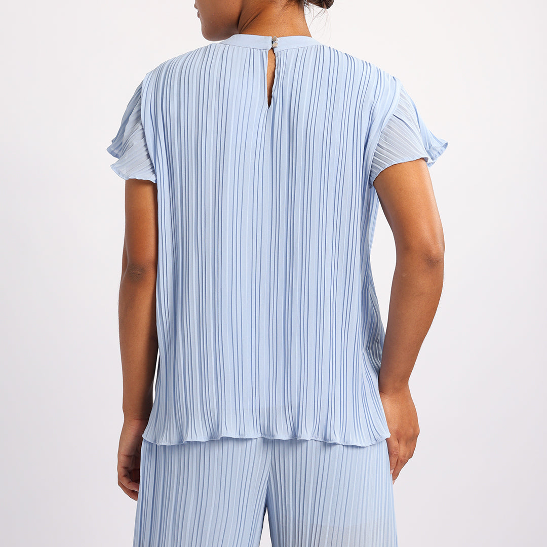 PALE BLUE BLOUSE