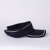 LADIES CIARRA NAVY &amp; WHITE COTTON VISOR