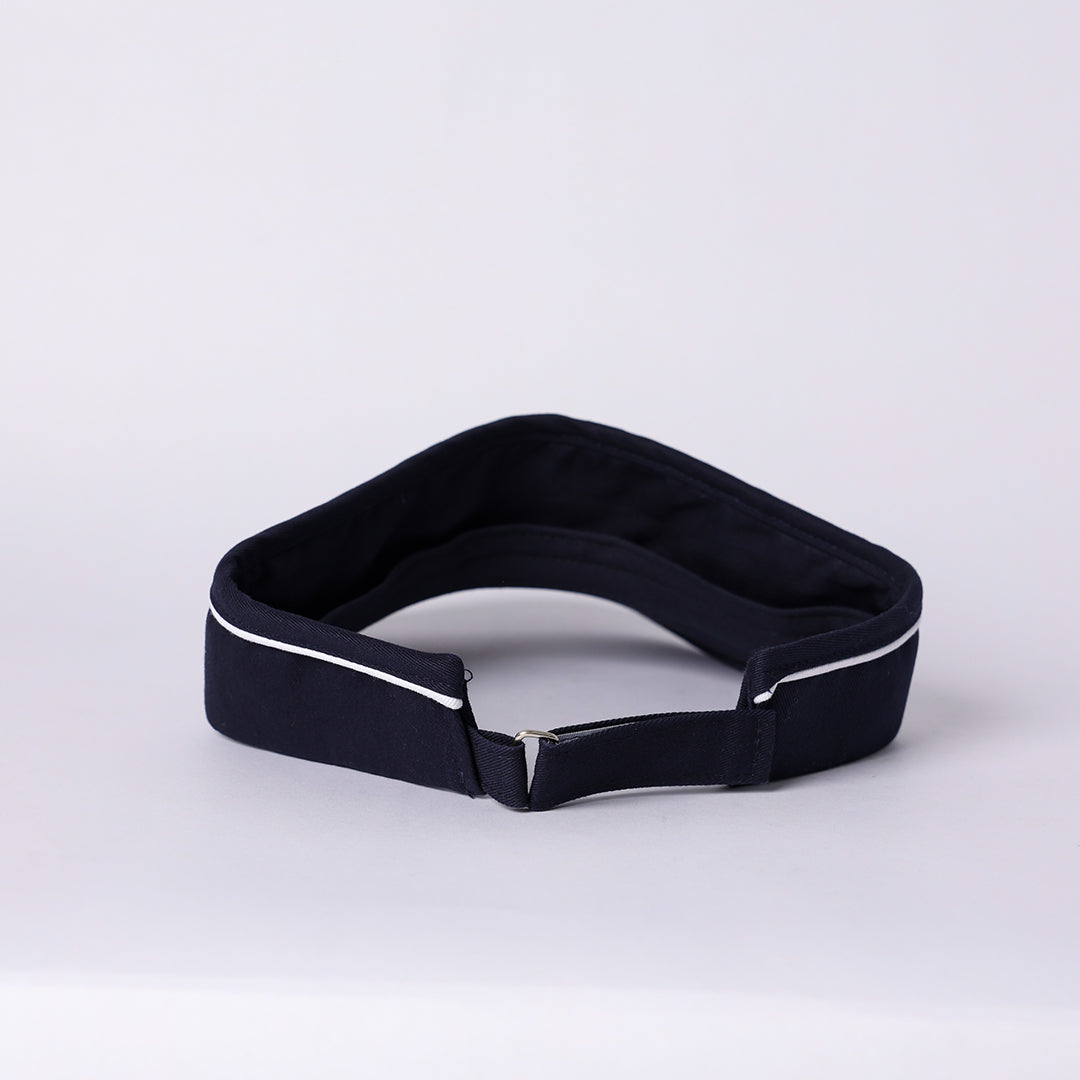 LADIES CIARRA NAVY &amp; WHITE COTTON VISOR