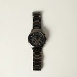 MENS ZAFF BLACK LINK WATCH (ROUND FRAME