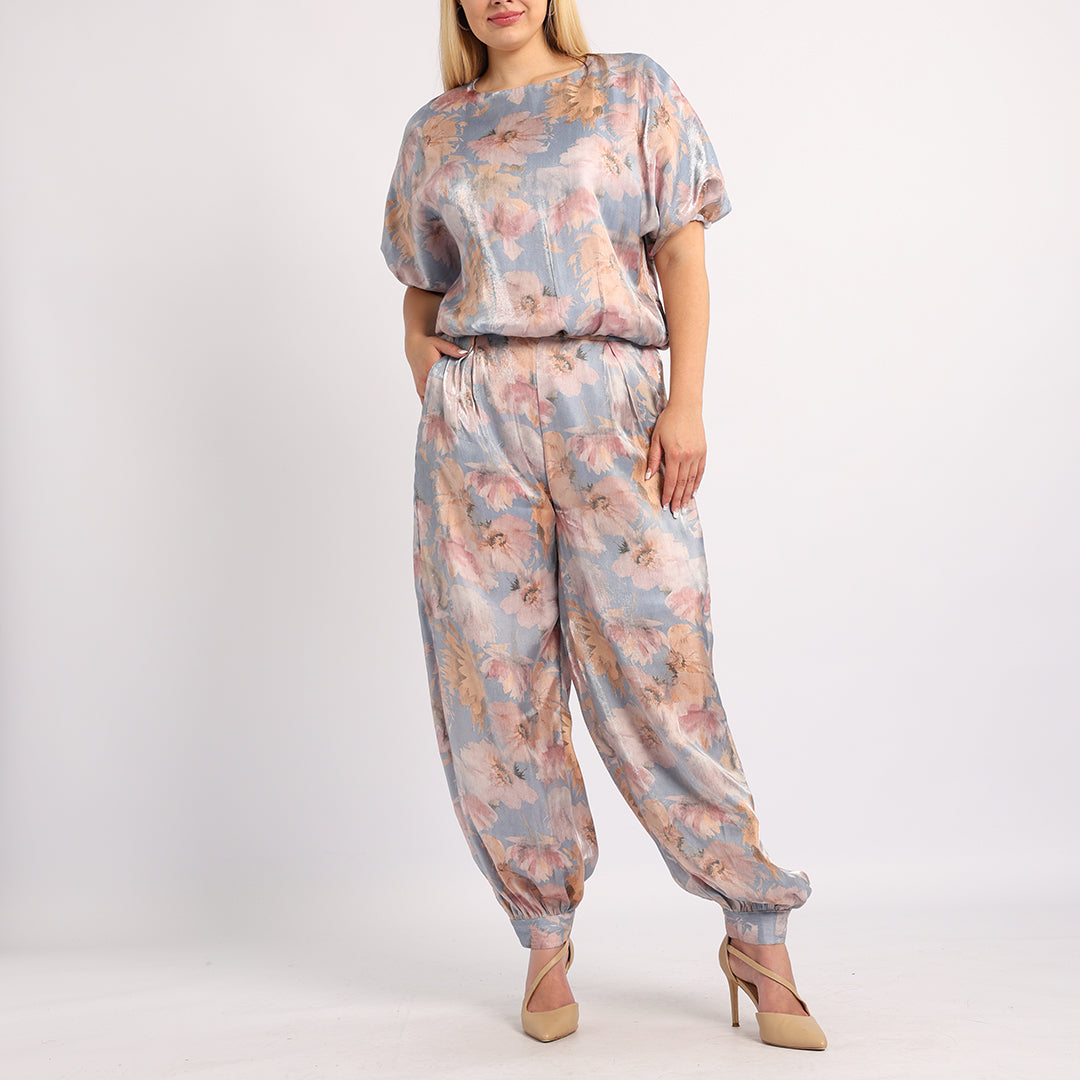 BLUE FLORAL PANTS