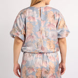 BLUE FLORAL  BLOUSE