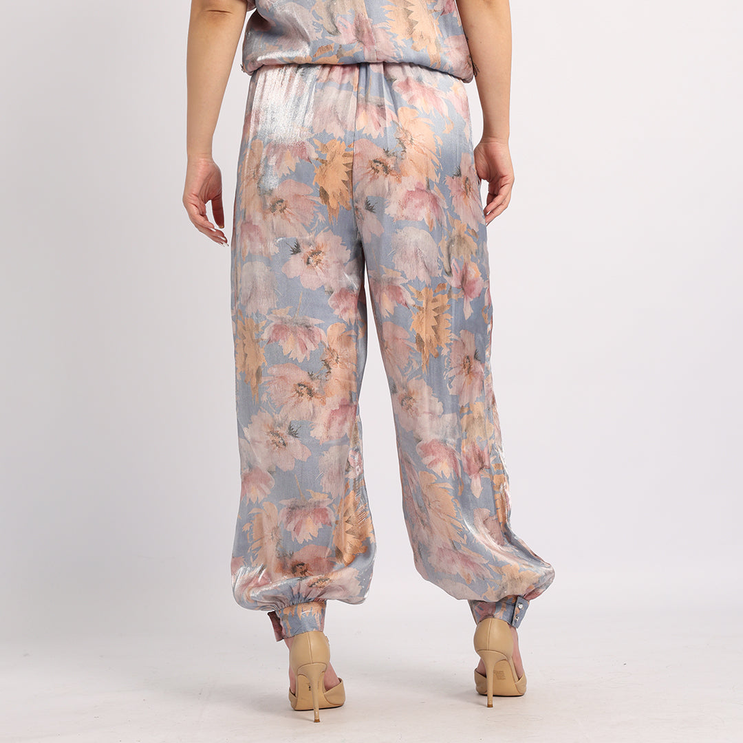 BLUE FLORAL PANTS