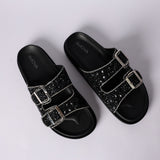 LADIES NOVA BLACK DIAMANTE PLATFORM BIRK