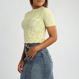 Green Crop Top
