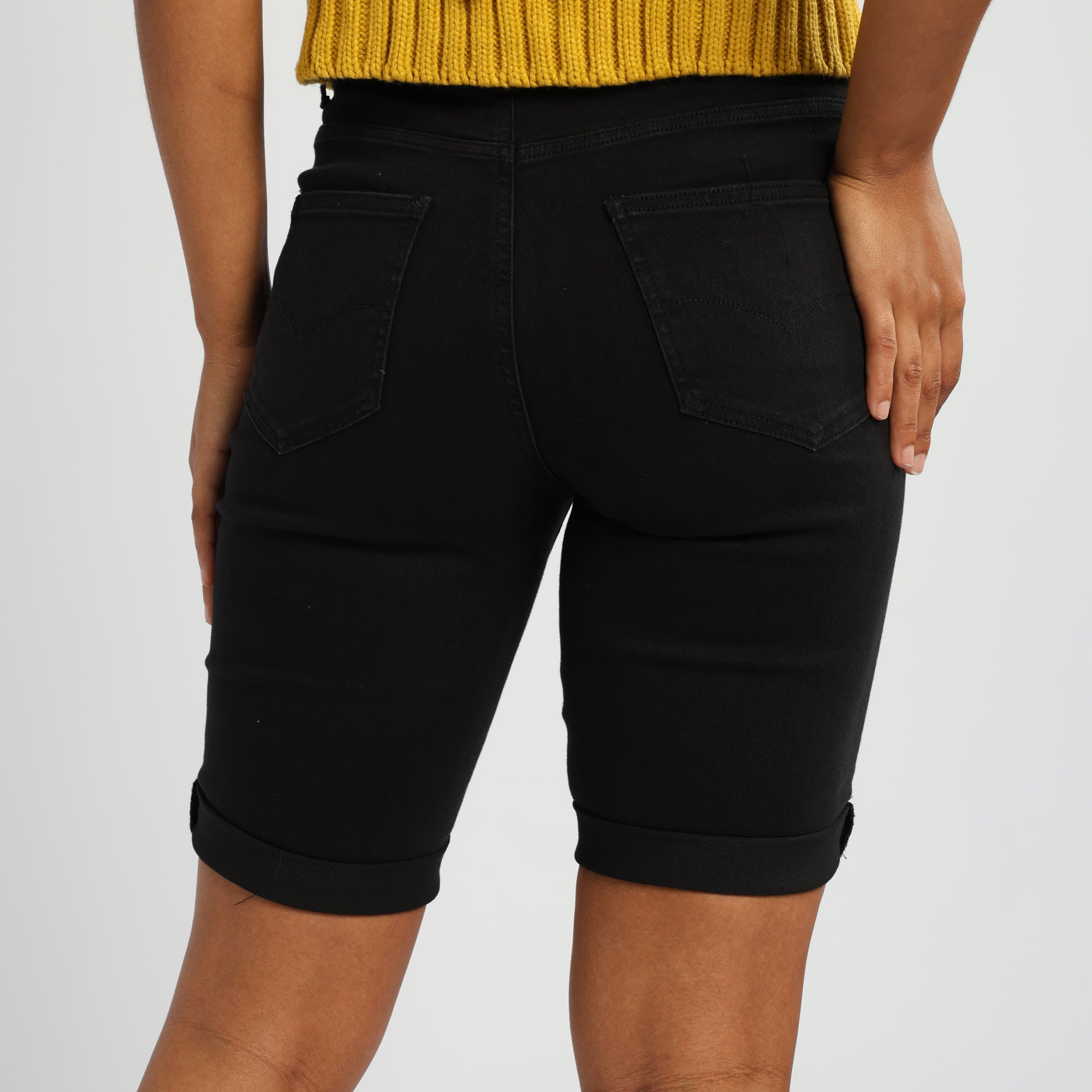 Black Denim Shorts