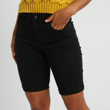 Black Denim Shorts