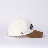 Trb Off-White And Khaki Colourblock Dad Cap.
