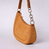 TAN LEATHER HANDBAG (LINED INNER)